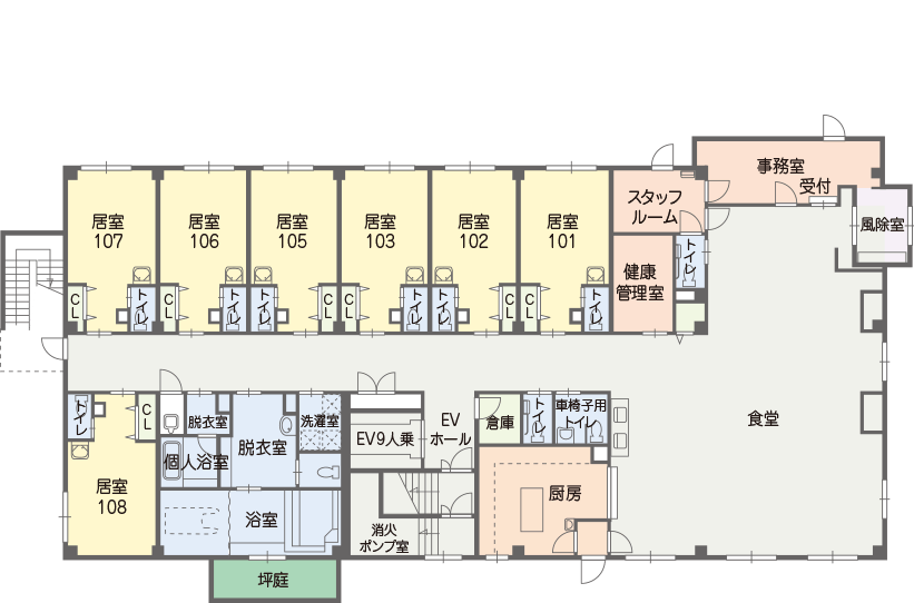 リーブル泉大津：フロア平面図